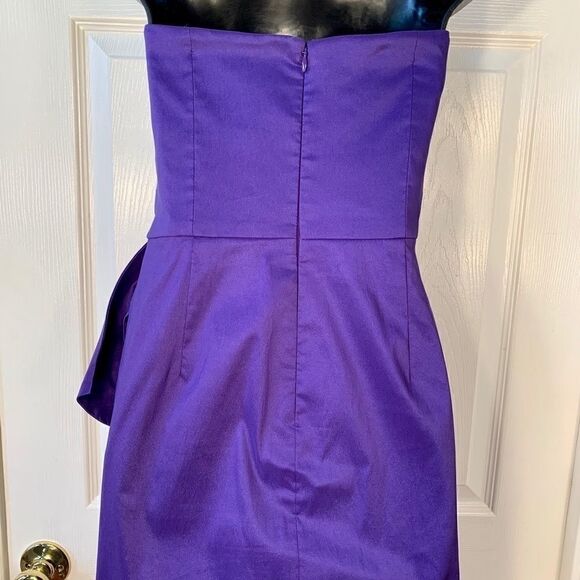 PURPLE STRAPLESS LINED MAGGIE LONDON SIZE 8 DRESS - Picture 6 of 6